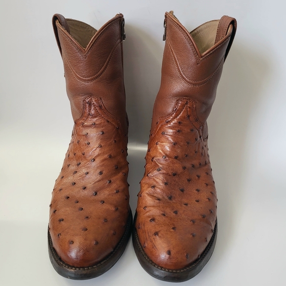 Men’s Tecovas The Dean Ostrich Boots in Pecan 9.5EE - Picture 3 of 11
